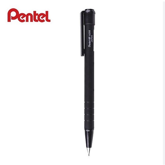 [ CHÍNH HÃNG] Chì bấm, chì kim, chì kỹ thuật thân đen nhám Pentel A255 chính hãng nét 0.5mm: 1 cây.