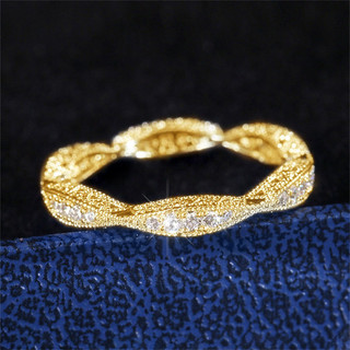 S925 Bạc Zircon Rỗng Nhẫn Trang Sức Thời Trang Đơn Giản Quà Tặng Nữ 5
