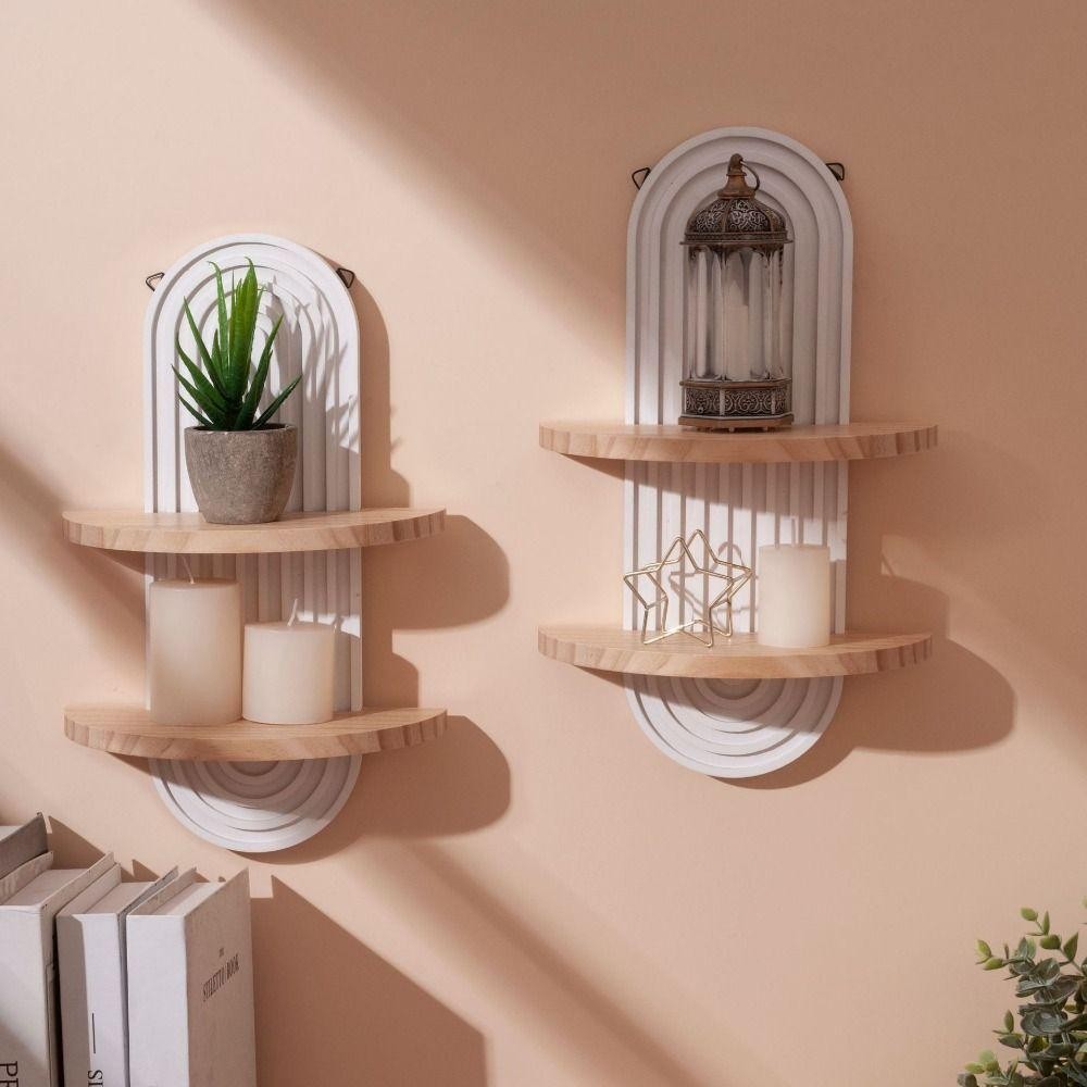 Kệ treo tường bằng gỗ SAIA, Trang trí nội thất hiện đại Trang trí tường bằng gỗ Bohemian, Kệ treo tường Bohemian cổ điển chất lượng cao Phòng khách