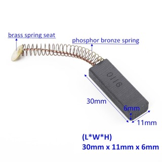 [Fuxin] 6 Máy khoan điện 30mm x 11mm x 6mm Phụ tùng bàn chải Carbon động cơ