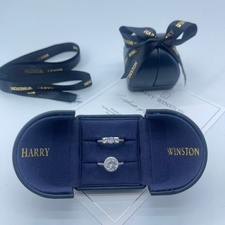 [442 Giao hàng trong vòng 12 giờ] Nhẫn kim cương giả HW cho phụ nữ 2 carat, nhẫn cầu hôn, nhẫn cưới, nhẫn đôi điều chỉnh Harry4.28 VC0Y
