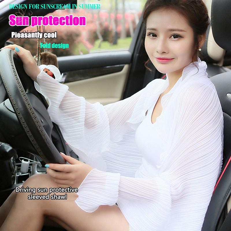 HNKMP Voan Cánh Tay Bóng Khăn Choàng Nữ Mùa Hè Chống Nắng Quần Áo Dài Tay Quấn Áo Chống Tia UV Áo Bơi Che.