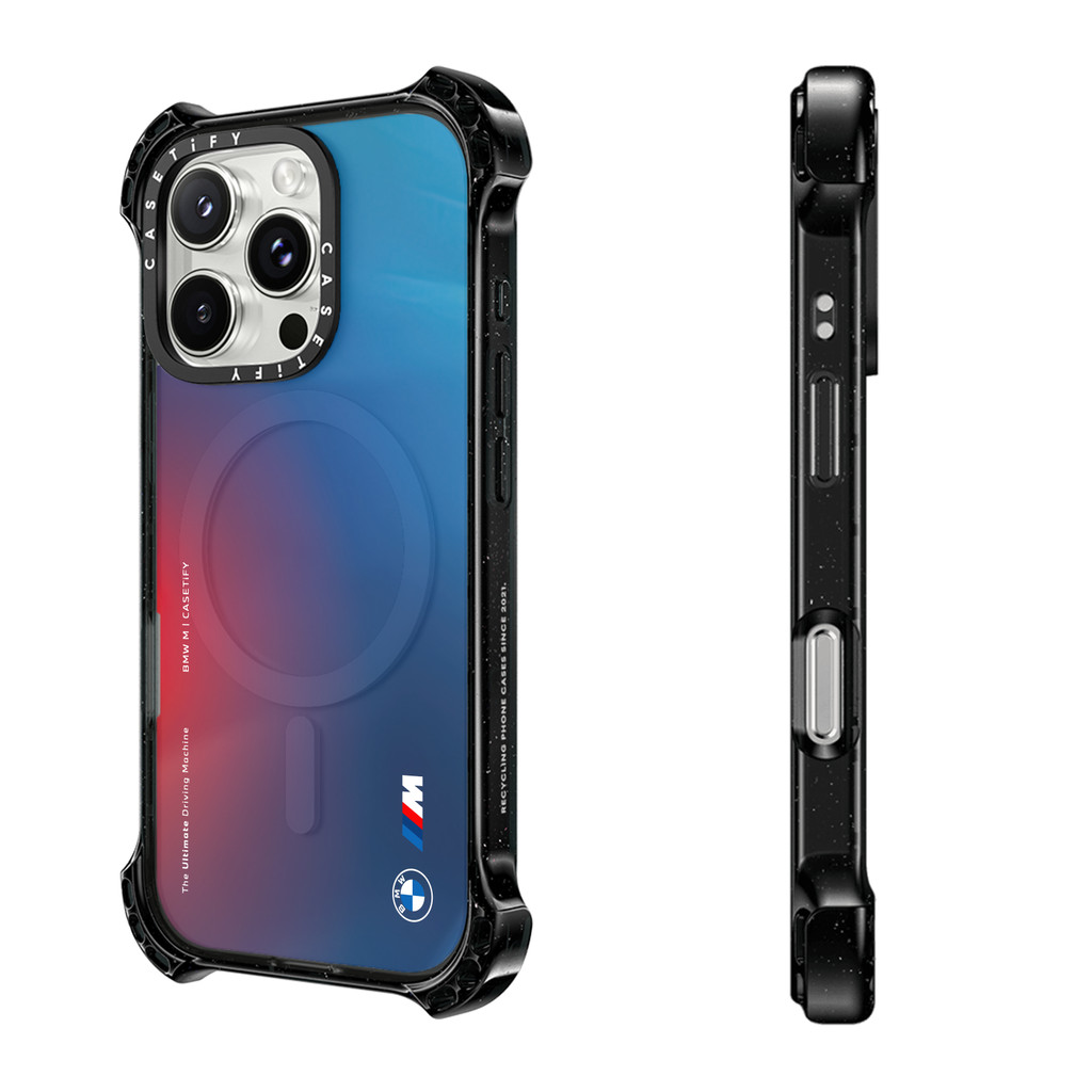 CASETiFY X BMW M Vỏ Flamboyant Hút Từ Tính Mặt Sau Acrylic Cứng Cho Apple IPhone 14 / 15 / 16 Pro Max Với Bao Bì Cao Cấp