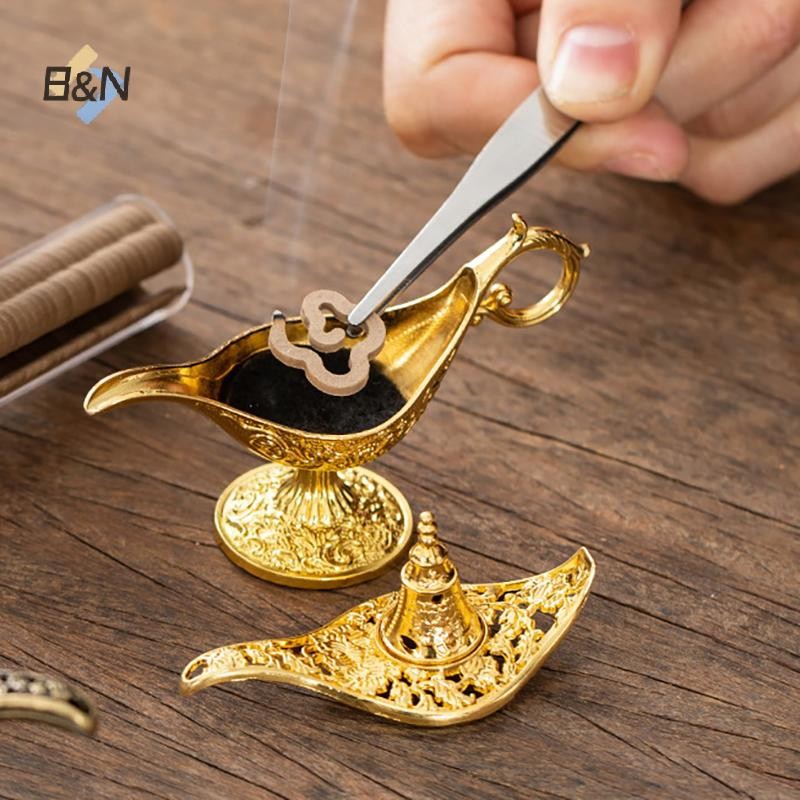 B & N Huyền Thoại Rỗng Aladdin Đèn Thần Lư Hương Retro Chúc Đèn Dầu Trang Trí Nhà Quà Tặng.