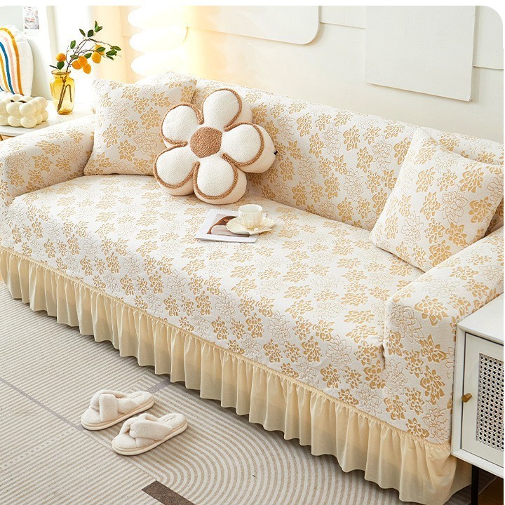 Đàn Hồi In Hình sofa Slipcover Có Váy Bảo Vệ Co Giãn sofa Bao Chống Trơn Trượt Full Cover Bụi sofa Cho Phòng Khách Trang Trí Nhà