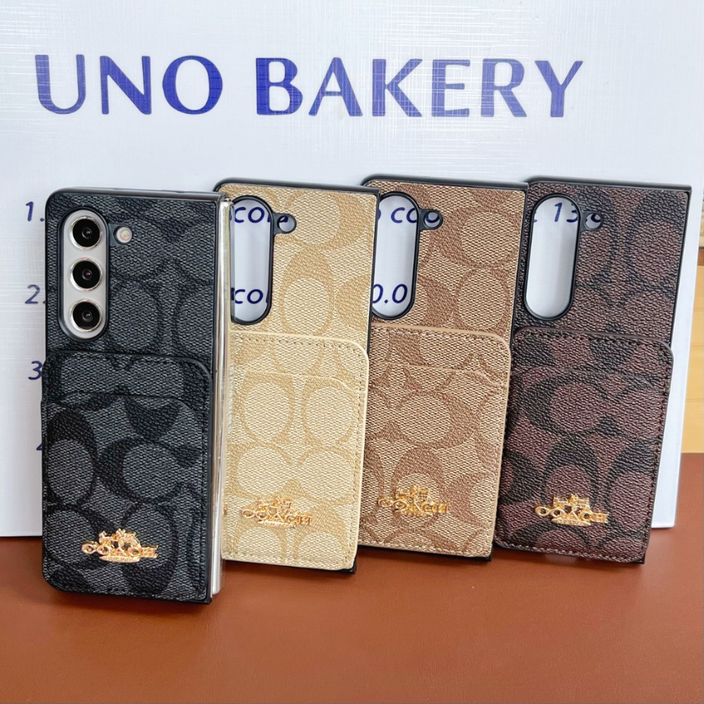 Ốp điện thoại gập sang trọng cao cấp cho Samsung Galaxy Z Fold 2 3 4 5 6 Vỏ độc đáo cổ điển cho Z Fold6 Với giá đỡ thẻ sang trọng Vỏ bảo vệ chống sốc
