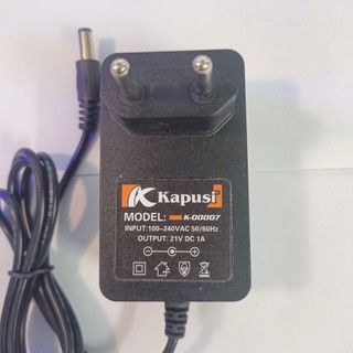 Sạc Pin 21V Kapusi 0.8A K-00007 & 1.3A K-00008 tự động ngắt khi đầy, có đèn báo sạc Kouritsu Kapusi Official Store
