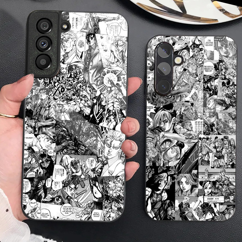 Ốp điện thoại thủy tinh Jojo Bizarre Adventure 09 cho Samsung Galaxy S9 Plus S10 S10e S20 FE S20 Plus S21 S22 S23 S24 Ultra S25