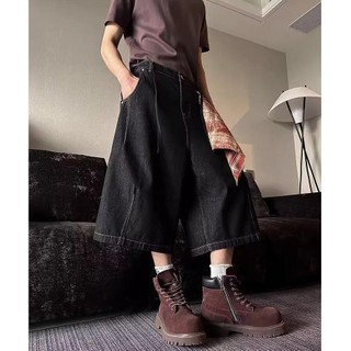 GKSSS Quần short denim mới phong cách đường phố cổ điển kiểu Mỹ thiết kế phong cách trung tính chất lượng cao