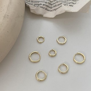 Bông Tai S925 Bạc Vòng 6-12mm Bông Tai Nữ Ngủ Không Loại Bỏ Hàn Quốc Đơn Giản Vòng Trơn Thanh Lịch Nhỏ Vòng Tai Kẹp Tai