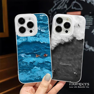 ibumpers Ốp Điện Thoại iPhone Đẹp Họa Tiết Đại Dương Ốp Lưng Trong Suốt Nhám Mờ Chống Bẩn Chống Sốc Cho IPhone 16 15 14 12 13 11 Pro Max IP 7 8 Plus X XS XR