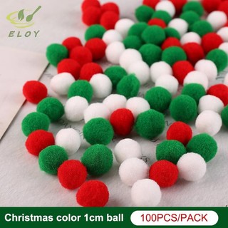 [MAO] 100 Cái / lốc Pompom Fluffy 10 Mm Coloful Sang Trọng Thủ Công DIY Trang Trí Băng Đô Quấn Tóc Chất Liệu Phụ Kiện VN