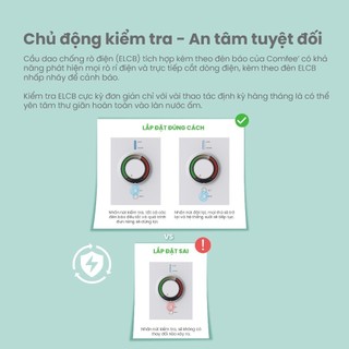 [Lắp đặt 0Đ- HN-HCM] Máy tắm nước nóng trực tiếp COMFEE CWH-45MVNVN(W)-CB- chống rò điện| BH 2 năm