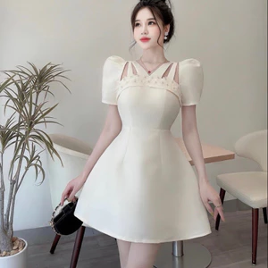 Váy tapta 4 dây hoa laze đá ngực VN038M- BYJOLIE