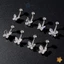 Nhẫn Nút Nơ Thời Trang Nhẫn Thép Không Gỉ Zircon Rốn Xuyên Nhẫn Dành Cho Nữ Bé Gái Trang Sức Cơ Thể Gợi Cảm Món Quà Mới