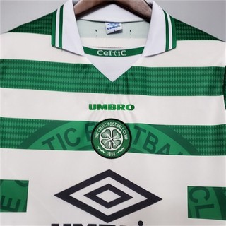 98 99 Celtic Home Retro Soccer Jersey Celts Football ÁO THUN 1998 1999
