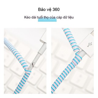 Bộ bảo vệ dây sạc 1.4m bảo vệ dây tai nghe dây dữ liệu phù hợp cho cáp sạc điện thoại và tai nghe