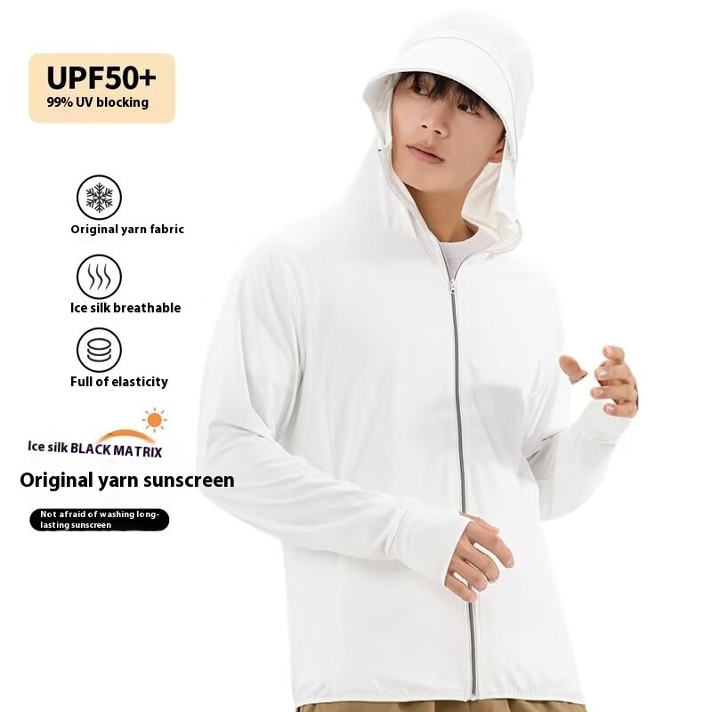 Áo khoác chống nắng nhẹ mùa hè dành cho nam có khả năng chống tia cực tím UPF50 +