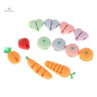 [Nhà Điện] 2 / 4 Chiếc Dễ Thương Tình Yêu Dứa Cáp Cuộn Dây Tổ Chức Dây Dính Kẹp Quản Lý Dây Đa Năng Cho Tường Bàn Làm Việc mới