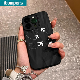 ibumpers Ốp Lưng IPhone Đơn Giản Máy Bay Họa Tiết Tình Yêu Cặp Đôi Cho IPhone 16 15 14 12 13 11 Pro Max IP 7 8 Plus X XS XR Ốp Điện Thoại Silicon Mềm Chống Sốc
