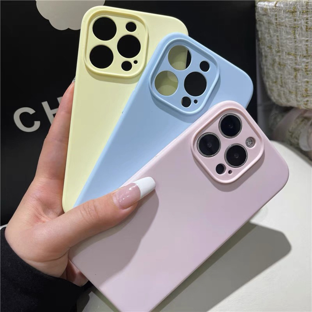 Ốp Điện Thoại Bảo Vệ Ống Kính Chính Xác Silicon Lỏng Cho iPhone 16 Pro Max 16 Plus 15 Pro Max 14 13 12 11 Pro Max Vỏ Chống Sốc