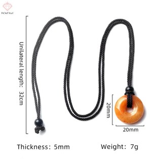 [Pcwkkef] Đá Mã Não Pha Lê Hòa Bình Khóa Vòng Cổ Hạt dẻ Dệt Mặt Dây Chuyền Trang Sức Nam Nữ Quà Tặng Nhỏ Mới