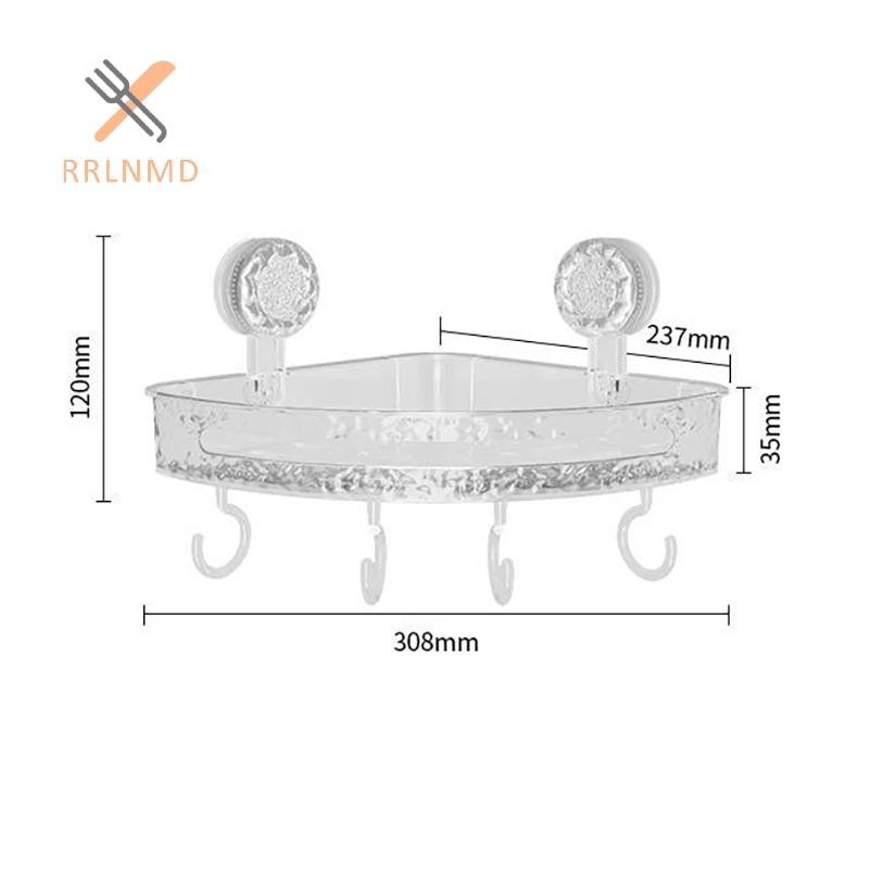 Rrlnmd Phòng Tắm Góc Bảo Quản Kệ Treo Tường Giá Dầu Gội Kệ Bảo Quản Mỹ Phẩm Không Đục Lỗ Tổ Chức Phụ Kiện Phòng Tắm MỚI
