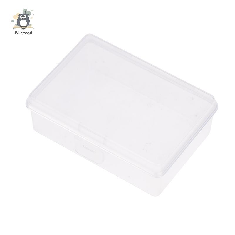 [Bluemood] Hộp đựng thẻ nhựa bán trong suốt nhỏ Thư mục Hộp đựng đồ trang sức lật mờ Phụ kiện lưu trữ Sắp xếp hộp đóng gói Mới