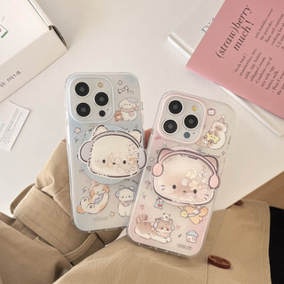 Ốp Lưng Cứng Tương Thích Với iPhone 13 13Pro 13ProMax 14 14Pro 14ProMax 15 15Pro 15ProMax 16 16Pro 16ProMax 17 17Pro 17ProMax Ốp Nam Châm Họa Tiết Mèo Gradient