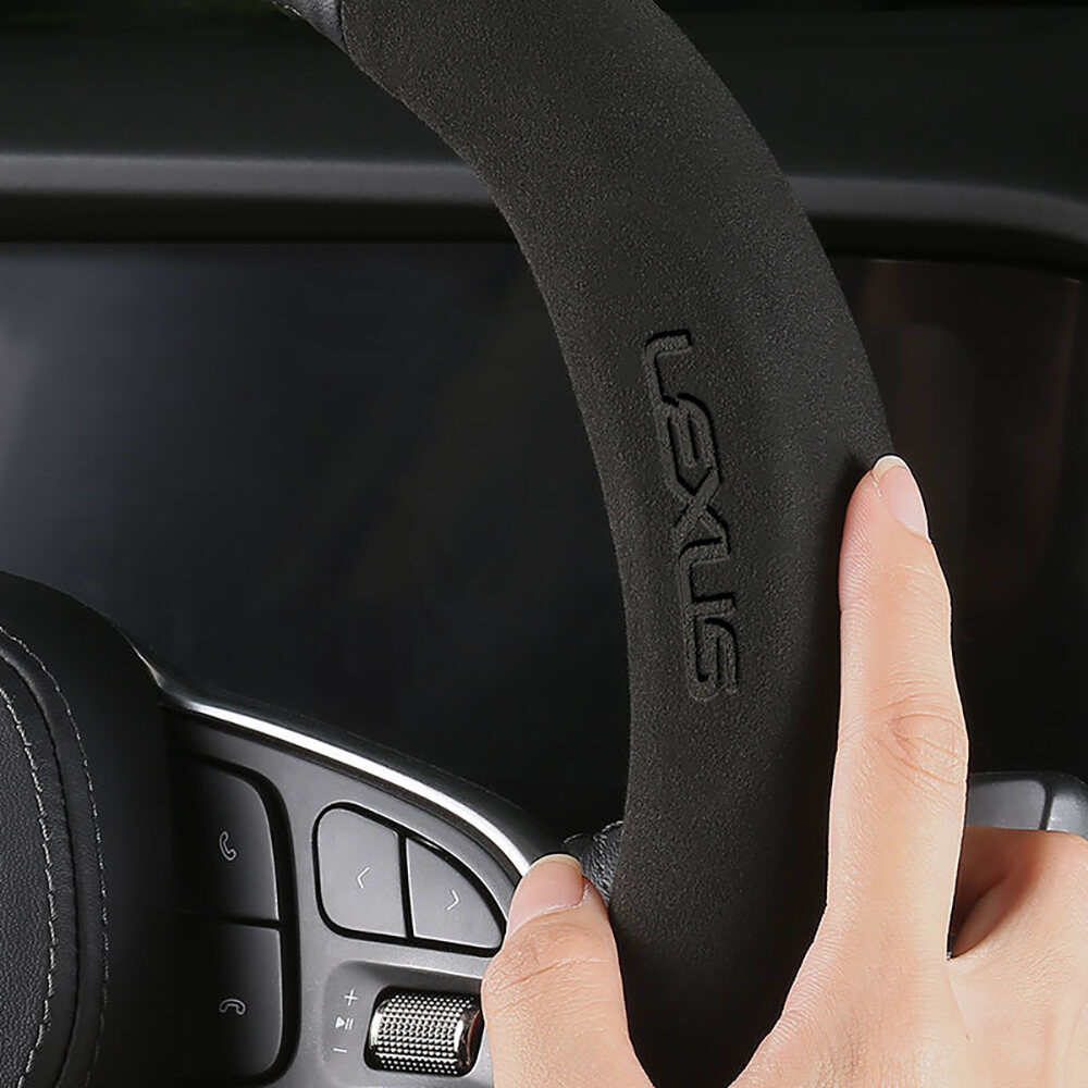 Vỏ bọc vô lăng bằng da ô tô Vỏ bọc vô lăng bằng sợi Carbon Phù hợp với Lexus IS250 IS300 RX330 RX350 NX RX rx300 gs300 ES LS Xe hơi