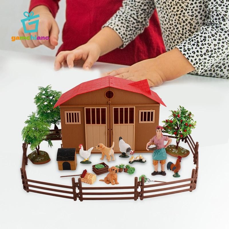 Gamchiano Trang Trại Động Vật Nhân Vật Bộ Đồ Chơi Trẻ Em Sống Động Như Thật Đồ Chơi Giáo Dục Trang Trại Động Vật Đồ Chơi Cho Trẻ Em Mầm Non Bé Trai Và Bé Gái Giảng Dạy Chống Đỡ