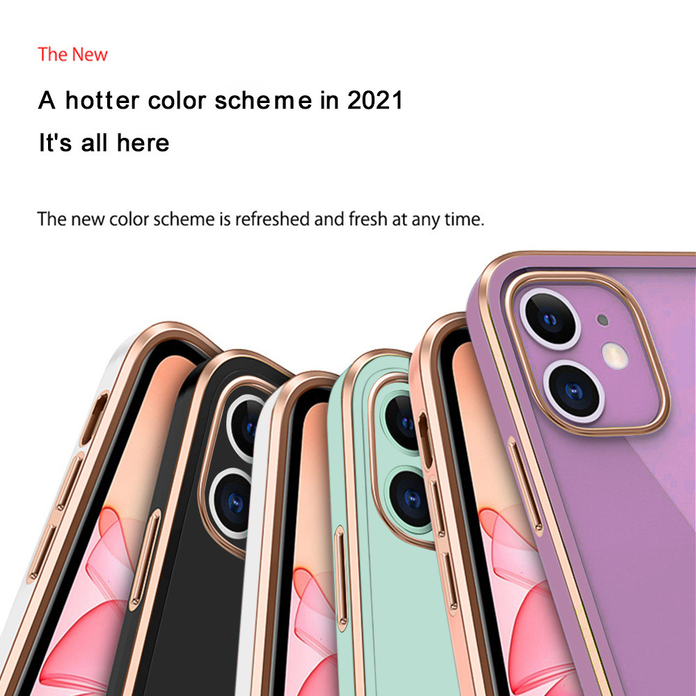 Dành Cho OPPO A93 A73 A53 A33 A31 2020 Reno 4F Mềm Nguyên Bản Ốp Lưng Mạ Sang Trọng Mềm TPU Vỏ Chống Sốc