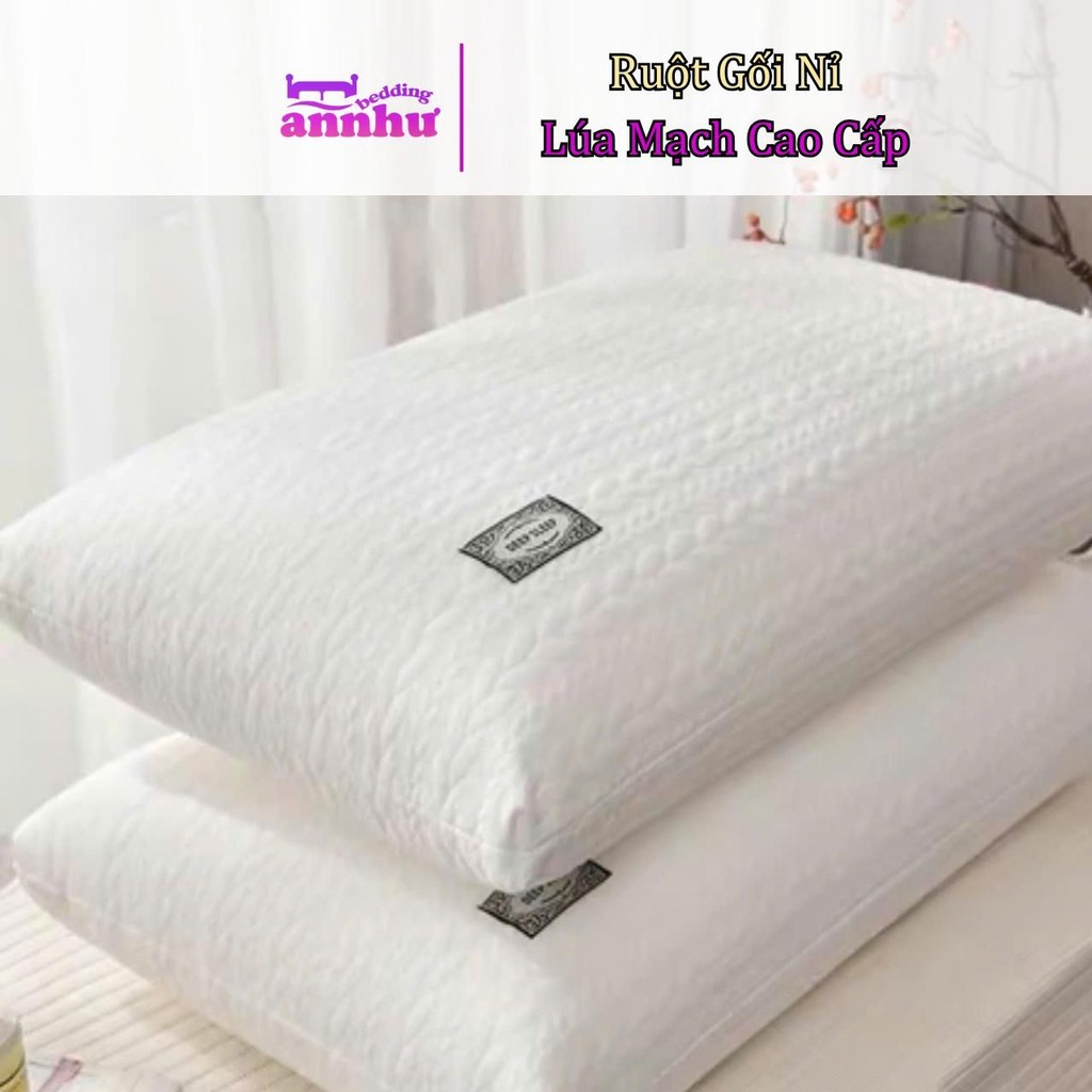 COMBO 2 Ruột Gối Nỉ Lúa Mạch Cao Cấp 48x74cm An Như Bedding
