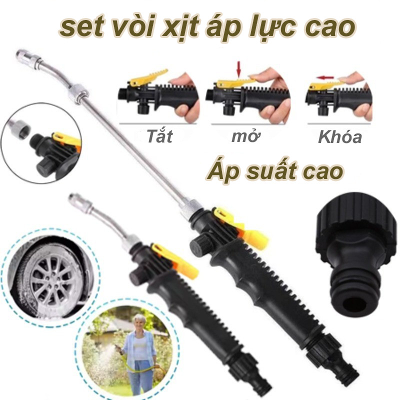 set vòi xịt áp lực cao,vòi xịt tăng áp，vòi xịt tăng áp rửa xe，đa chức năng vòi xịt rửa xe áp lực nước siêu mạnh tiện lợi