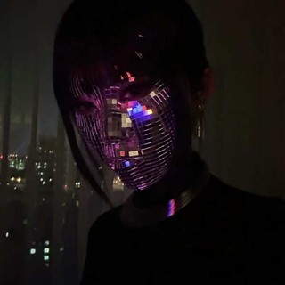 Mặt nạ hóa trang Tương lai Gương nhấp nháy Nhóm khiêu vũ Mặt nạ Full Face Nửa mặt Halloween Hóa trang Đảng Hiển thị