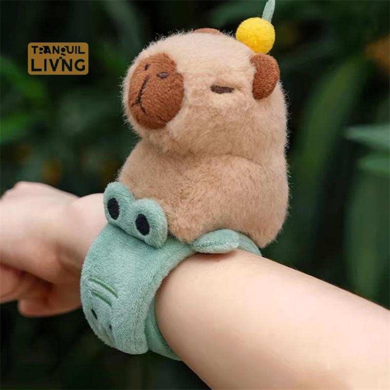 [tranquil Living] Capybara Clap Circle Đồ Chơi Tát Snap Wrap Vòng đeo 