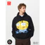 Cặp đôi nam nữ dành cho cha mẹ và con cái UT SpongeBob SquarePants in hình áo len có mũ trùm đầu rộng rãi Áo len dài tay 477905