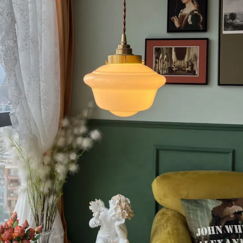 Đèn Thả Bàn Ăn Thủy Tinh Nhật Bản Cổ Điển, Đèn Thả Trần Led Trang Trí Nhà Hàng, Quán Bar