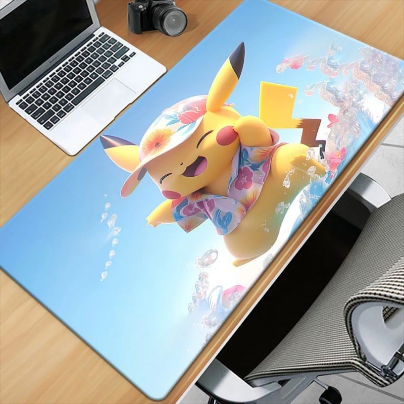 Pokemon Hoạt Hình Dễ Thương In HD Chơi Game Mousepad Khóa Máy Tính Cạnh Cao Su Tự Nhiên Thể Thao Điện Tử Bàn Miếng Lót Chuột Lớn