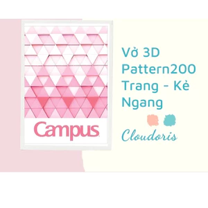 Tập vở Campus A4 200 trang kẻ ngang 3D Pattern.