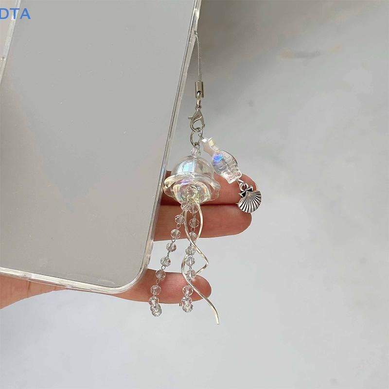 [Dta] Y2K Thạch Sứa Dây Điện Thoại Di Động Thẩm Mỹ sel Điện Thoại Charm Keycord Phong Cách Nữ Tính Móc Khóa Mặt Dây Chuyền PO