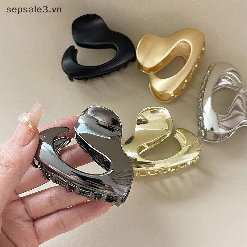 # VN # New Light Luxury Thời trang hình học không đều Kẹp tóc hình rỗng nâng cao Kẹp kim loại nhiều màu Phụ kiện tóc đơn giản.