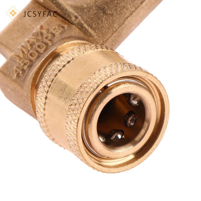 JCSYFAC 1 / 4 "Kết nối nhanh Bộ chuyển đổi quay có thể điều chỉnh với 5 đầu phun Kết nối đồng cho máy rửa xe áp suất cao Mới