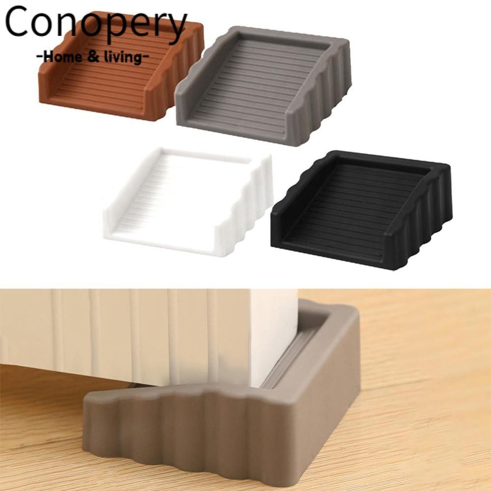 Nêm chặn cửa CONOPERY, Nút chặn bằng cao su vô hình không khoan, Tự khóa chống trượt Chịu lực nặng Chống va chạm Cửa sàn gỗ chống va chạm cho đáy cửa