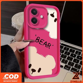 Ốp lưng cho OPPO Reno13 F Reno13 Pro Reno12Pro Reno12 F Reno11Pro Reno11 F Reno10Pro Reno8T Reno8Z Reno7Z Reno8 Reno7 Reno5 Reno4 Vỏ điện thoại TPU chống sốc hình gấu nâu hoạt hình dễ thương