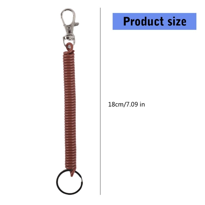Jenniferab Móc khóa lò xo cuộn dây đàn hồi đầy màu sắc để truy cập chìa khóa an toàn và tiện lợi trong hoạt động đi lại hàng ngày hoặc ngoài trời
