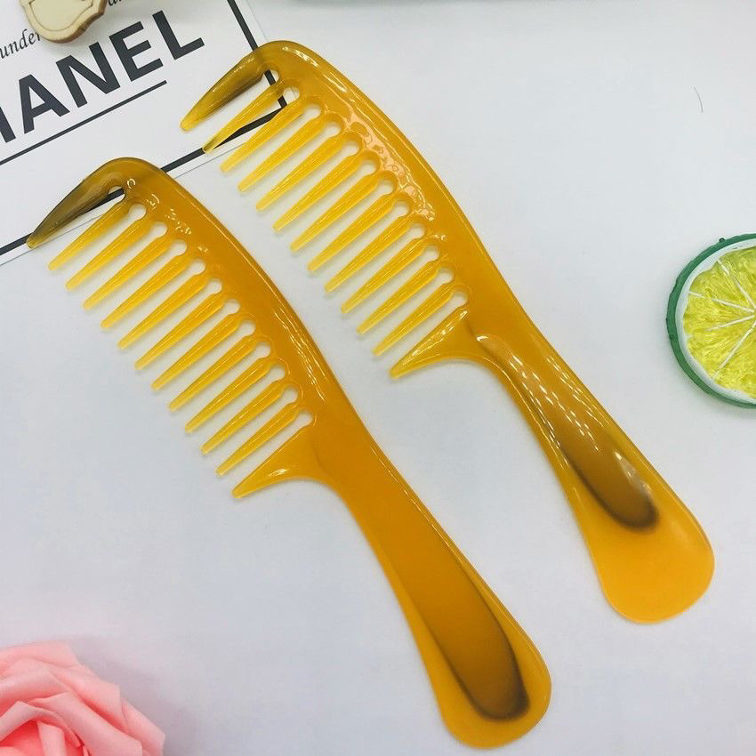 100% off Lược uốn tóc lớn liên tục với răng rộng, lược cơ bò, lược uốn tóc lớn dày chống tĩnh điện bền cho gia đình 9RQD