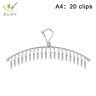 [ELOY] 6-20 Miếng Móc Treo Sấy Quần Áo Bằng Thép Không Gỉ Chống Gió Giá Treo Quần Áo Kẹp Tất Giặt Airer Móc Treo Tất VN
