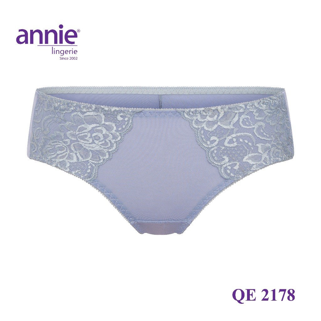 Combo 5 quần lót nữ phối ren annie QE 2178 không vết hằn, co giãn 4 chiều, lưng thấp mặc thoải mái