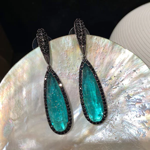 Bông tai sang trọng thả nước Zircon sang trọng thời trang